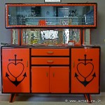Arte, decorazione, interni, carta, vintage, restyling, recupero, rivisitazione, mobile vintage